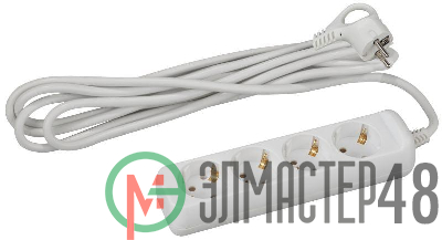 Удлинитель 4х3м с заземл. 16А IP20 ПВС 3х0.75 UX-4e-3m ЭРА Б0038579