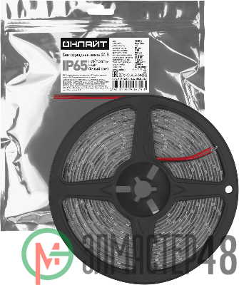 Лента светодиодная 90 679 OLS-5050W60-14.4-IP65-24V (уп.5м) ОНЛАЙТ 90679