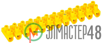 Зажим винтовой ЗВИ-10 н/г 2.5-6кв.мм 12пар жел. ИЭК UZV7-010-06