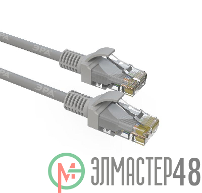 Патч корд U/UTP кат.5e PC-0.5U-A 0.5м сер. Simple Эра Б0051369