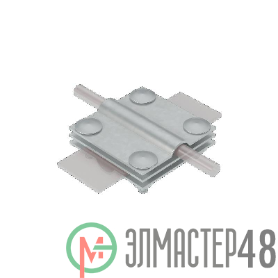 Соединитель крестообразный 3XS-D5-12-B40 HD для прутка d5-12мм и полосы до 40мм с 3 пластинами сталь гор. оцинк. КМ MA0023