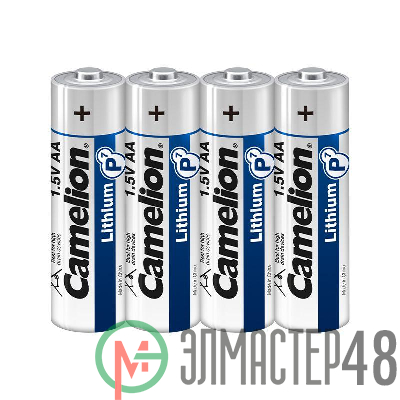 Элемент питания литиевый АА/FR6 Lithium SP4 FR6-SP4 батарейка 1.5В (уп.4шт) Camelion 15243