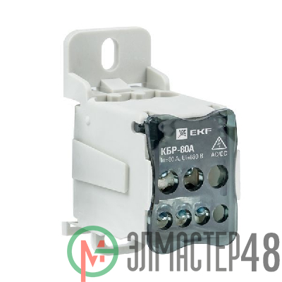 Блок распределительный КРОСС крепеж на панель и DIN КБР-80А EKF plc-kbr80