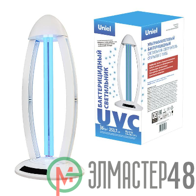 Светильник ультрафиолетовый бактерицидный UGL-T02A-36W/UVCB WHITE настольный без озонирования 253.7нм корпус бел. Uniel UL-00007265