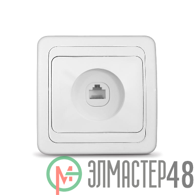 Розетка компьютерная 1-м СП Валери бел. UNIVersal В0035
