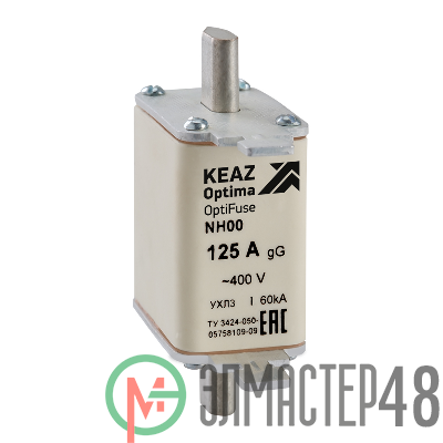 Вставка плавкая OptiFuse NH00 100 400AC 0 gG УХЛ3 КЭАЗ 144617