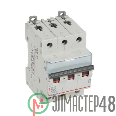 Выключатель автоматический модульный 3п C 20А 6кА DX3-E 6000 3мод. 230/400В Leg 407292