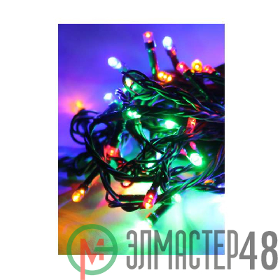 Гирлянда 14.6м (13.1+1.5) 140LED зел. провод 8 режимов мигания IP20 мультиколор Космос KOC_GIR140LED_RGB