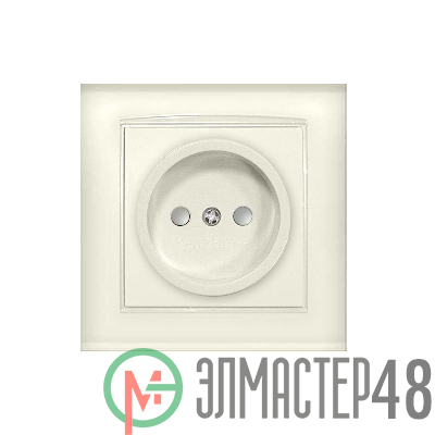 Розетка 1-м СП Бриллиант 16А IP20 защ. шторки без заземл. сл. кость Universal 7948813