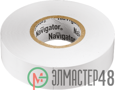 Изолента ПВХ 15мм (рул.20м) бел. NIT-B15-20/WH Navigator 71102