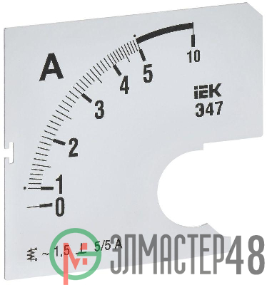 Шкала сменная для амперметра Э47 5/5А-1.5 72х72мм IEK IPA10D-SC-0005
