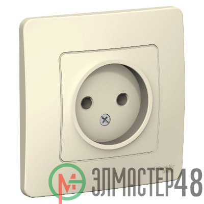 Розетка 1-м СП Blanca 16А IP20 250В без заземл. без защ. шторок молоч. SE BLNRS000012