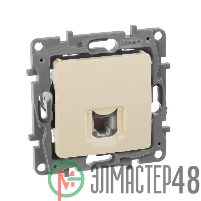 Механизм розетки телеф. 1-м СП Etika RJ11 сл. кость Leg 672340