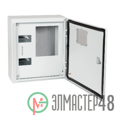 Корпус металлический ЩУРн-ПРО-3-МП/8-415х370х147-IP66-УХЛ1 (с окном учета 3ф счетчик на МП 8 модулей ПРО) КЭАЗ 367475