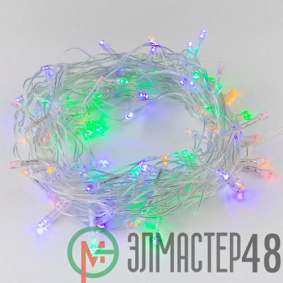 Гирлянда LED ULD-S1000-090/STA MULTI IP20 10м 90 диодов разноцвет. свет провод прозр. Uniel UL-00007179