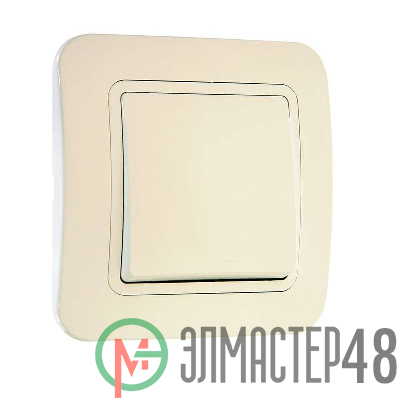 Переключатель проходной 1-кл. СП Lillium 10А IP20 крем./крем. Makel 70205