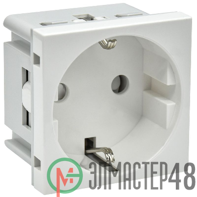 Розетка PRIMER с заземл. защ. шторки винт. зажим РКС-20-30-П-К бел. IEK PR-KK40D-RSZH-2-2-K01