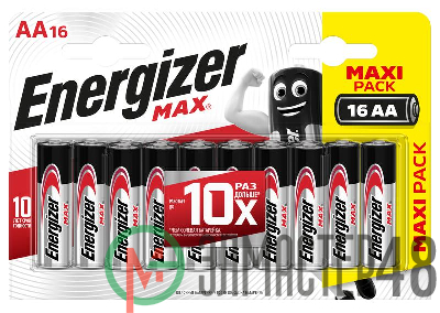 Элемент питания алкалиновый ENR MAX AA FSB16 RU (блист.16шт) Energizer E301533101