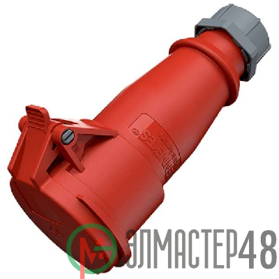 Розетка кабельная AM-TOP 16А IP44 7п 6ч 400В литая винт. клеммы никелир. контакты син. MENNEKES 746