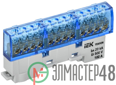 Шина нулевая N изол. на универс. держ. 6х9-12-С TEKFOR IEK TF-NN10-12-KL-K07