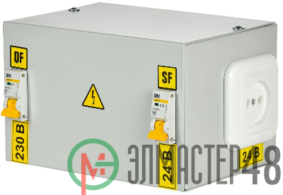Ящик с понижающим трансформатором ЯТП 0.25 220/24В (2 авт. выкл.) ИЭК MTT12-024-0250