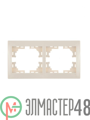 Рамка 2-м Мира горизонт. крем. Lezard 701-0300-147