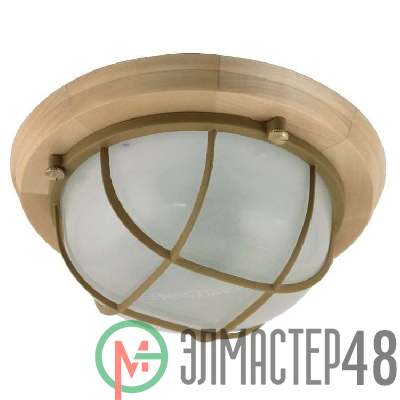 Светильник НББ 03-60-014 "Терма" 1302 круг малый 1х60Вт E27 IP65 мат./корпус с решеткой дер. липа (инд.упак.) Элетех 1005501031