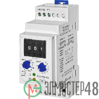 Реле времени РВО-П3-08 УХЛ4 24-240В AC/DC Меандр A8302-16930753