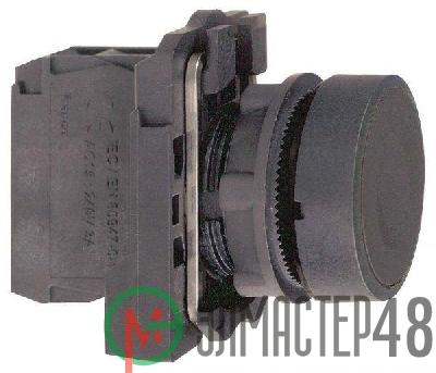 Кнопка без фикс. 1НO без подсветки черн. SchE XB5AA21