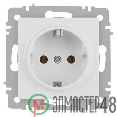 Розетка Accent 6-202-01М 2P+E Schuko 16А-250В IP20 СУ бел. матов. Intro Б0063681