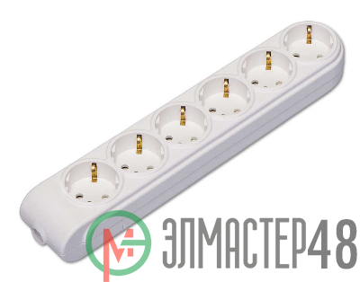 Колодка удлинителя 6-м с заземл. защ. шторки Makel N6210000