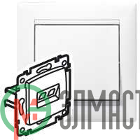 Розетка компьютерная + телефонная 2-м СП Valena RJ45 + RJ11 кат.6 UTP механизм бел. (DIY-упак.) Leg 695339