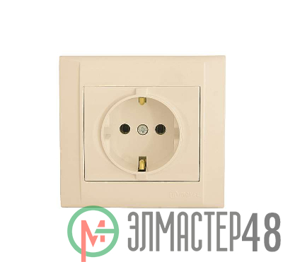 Розетка СП Defne 16А IP20 с зазем.крем Makel 42010028