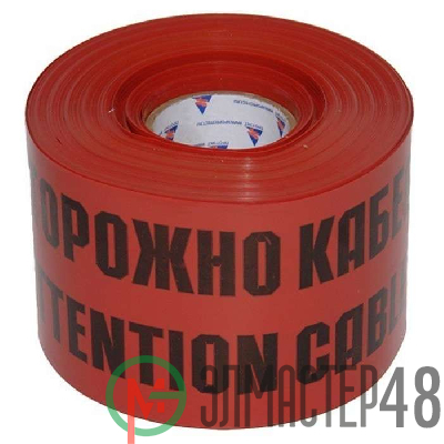 Лента сигнальная ЛСЭ-250мм "Осторожно кабель" красн. (рул.100м) Протэкт ЛСЭ-250/100 кр/ч