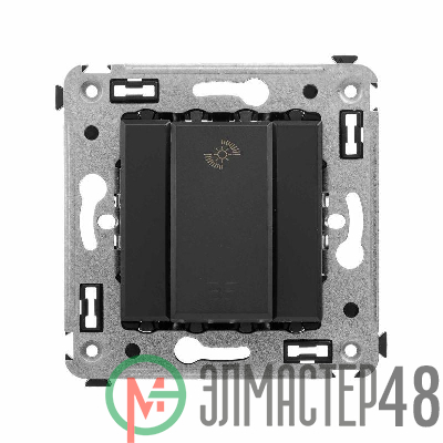Диммер кнопочный СП для LED ламп Avanti "Черный матовый" DKC 4412343