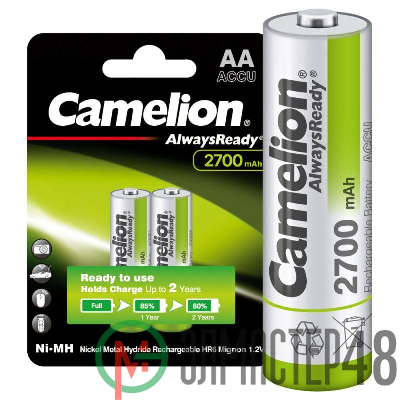 Аккумулятор Always Ready AA-2700mAh Ni-Mh BL-2 NH-AA2700BP2 1.2В Camelion 15036