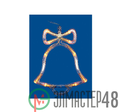 Фигура ULD-H1620-010/STA/3AAA WARM WHITE IP20 BELL Колокольчик 3AAA (не в/к) 16х20см подвес 10 LED провод прозр. Uniel UL-00007253