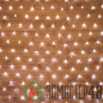 Гирлянда "Сеть" с контроллером 1.8х1.5м 180LED тепло-бел. прозр. провод 15Вт 220В IP20 NEON-NIGHT 215-135