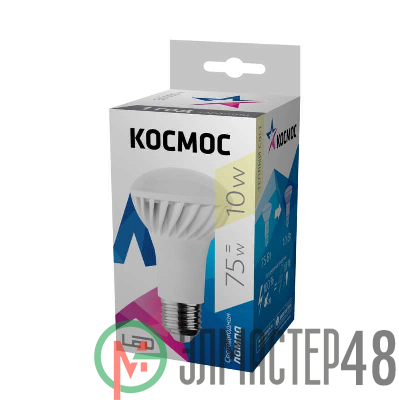 Лампа светодиодная R63 10Вт 220В E27 3000К Космос Lksm_LED10wR63E2730