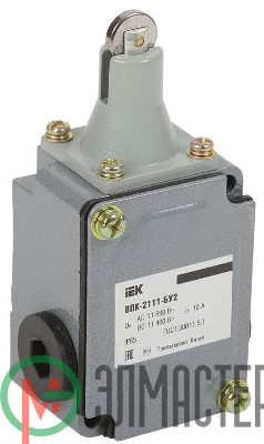 Выключатель концевой ВПК-2111-БУ2 толкатель с роликом IP65 IEK KV-1-2111-1