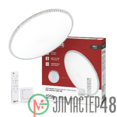 Светильник светодиодный NEO MYSTERY-125RC-WH 125Вт 3000-6500К 10000лм 230В 460х67мм с пультом ДУ бел. IN HOME 4690612060941