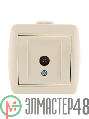 Розетка TV ОП Ната оконечная крем. Lezard 710-0300-130