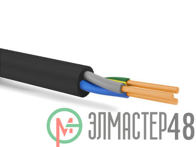Кабель ВВГнг(А)-LS 3х1.5 ОК (N PE) 0.66кВ круглый (м) Энергокабель ЭК000023009