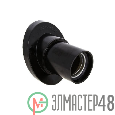 Патрон карболитовый настен. наклонный E27 черн. EKF LHC-E27-wi-s