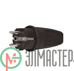 Вилка электрич. прямая с заземл. каучук 16А 250В IP44 (еврослот) UNIVersal 602227