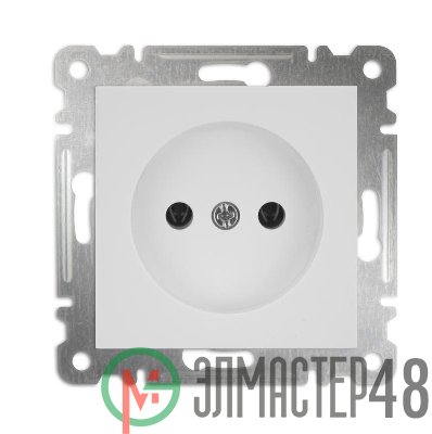 Розетка 1-м СП Karea 10А IP20 без заземл. механизм бел. Makel 57001022