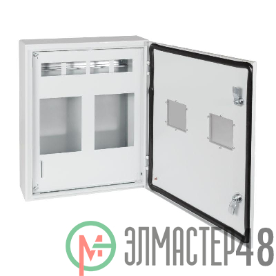 Корпус металлический ЩУРн-ПРО-3х2-МП/18-550х470х147-IP66-УХЛ1 (3фх2 счетчика на МП с окном учета 18 модулей ПРО) КЭАЗ 367476