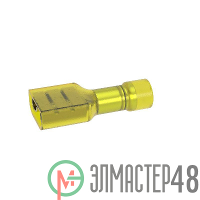 Наконечник-разъем плоский розетка 6.3х0.8 полностью изолированный для кабеля сечением до 6.0кв.мм DKC IFCS-FI-6.0-6.3-8