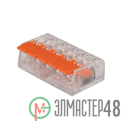 Клемма монтажная рычажного соединения PTC-5P 221-415 450В 32А 0.14-4.0кв.мм Jazzway 5050945