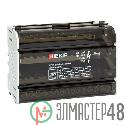 Шина нулевая в корпусе 4х15 EKF sn0-4x15